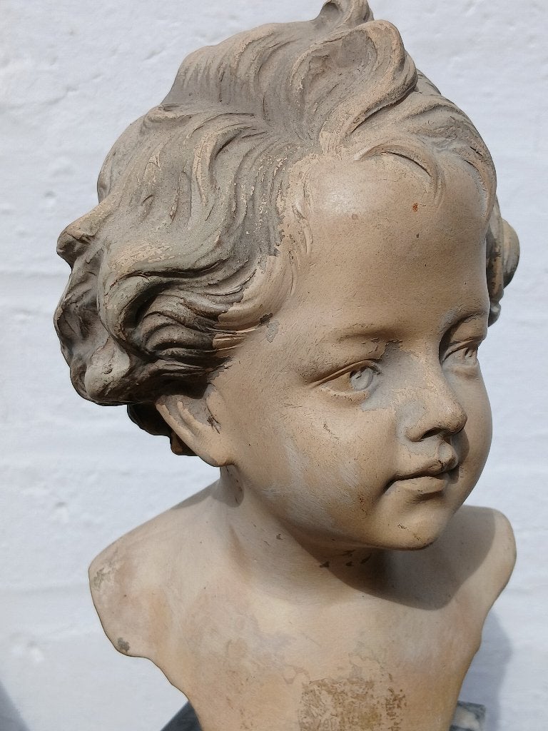 CARLI Antonia - Buste Art Nouveau - Terracotta - c.1920, Enlèvement ou Envoi, Art nouveau, Pierre ou céramique, Buste