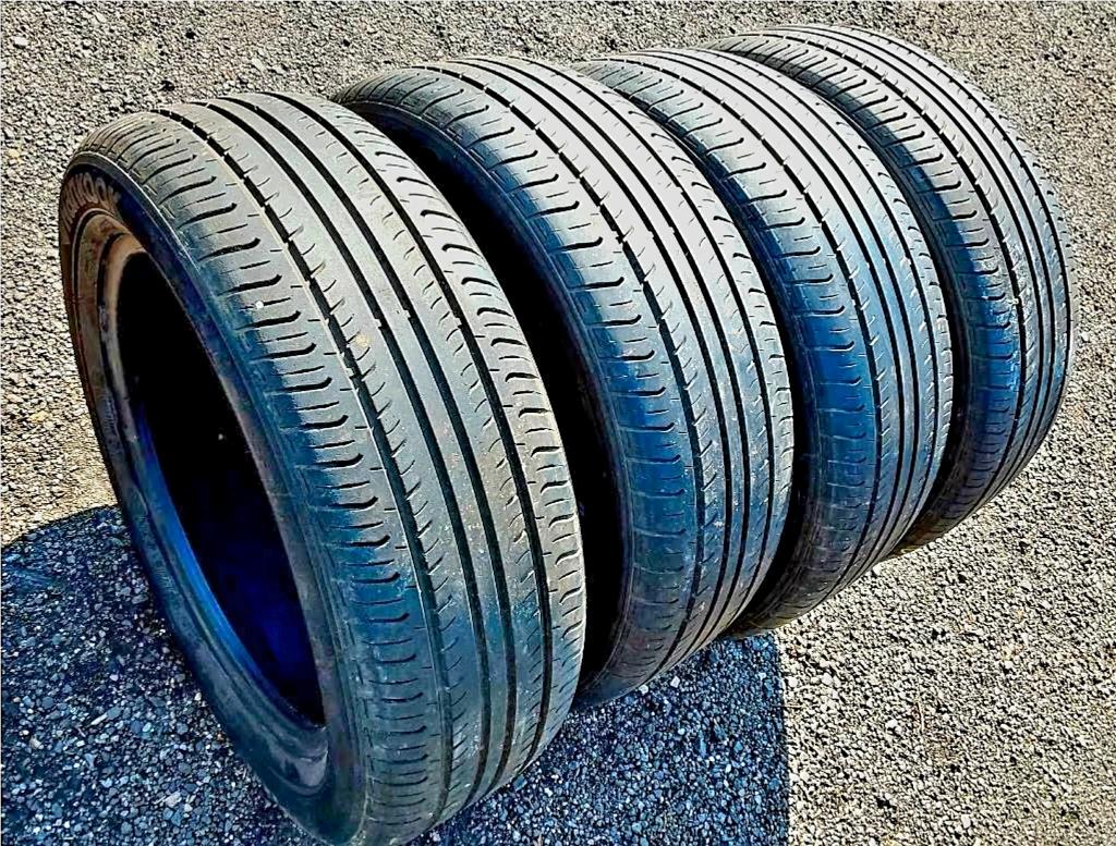 4 pneus été 225/55-18, Auto-onderdelen, Banden en Velgen, Ophalen, 18 inch, Gebruikt, Band(en)