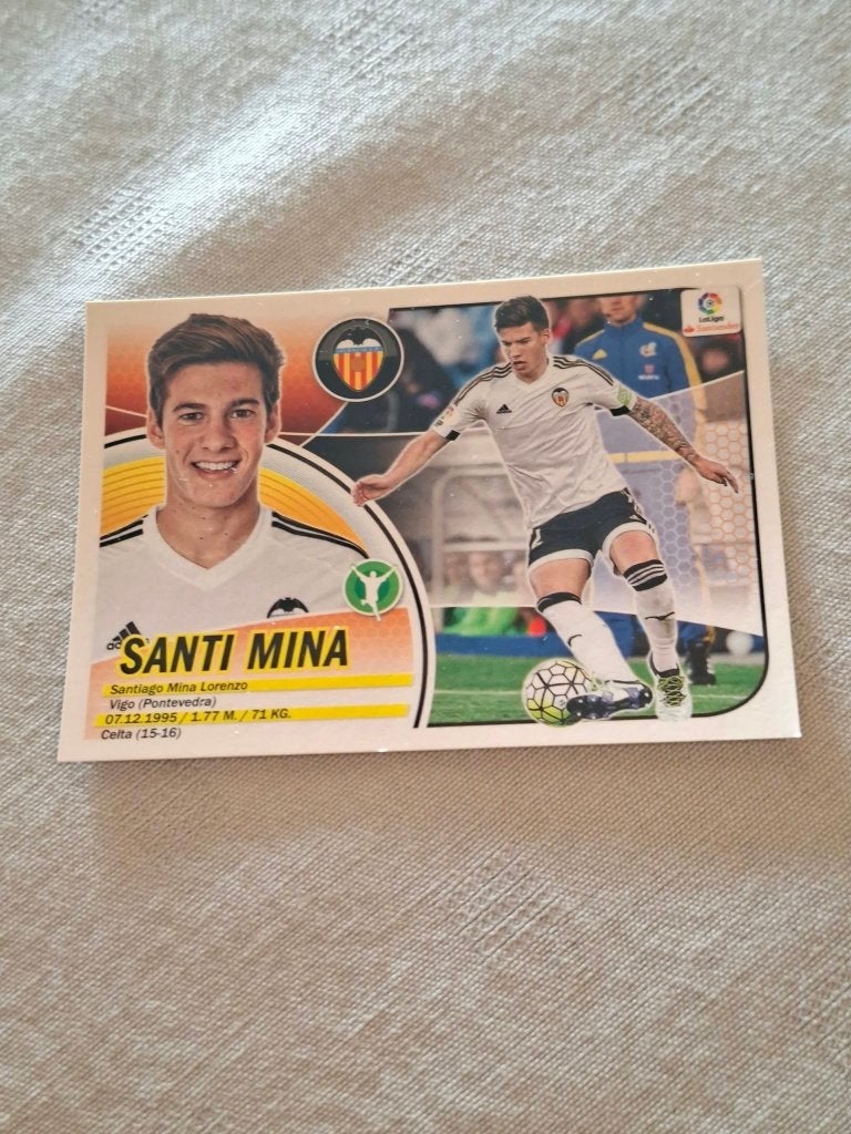 Panini / Sticker : Santi Mina / Valencia CF / 2016-2017, Verzamelen, Ophalen of Verzenden, Nieuw, Poster, Plaatje of Sticker