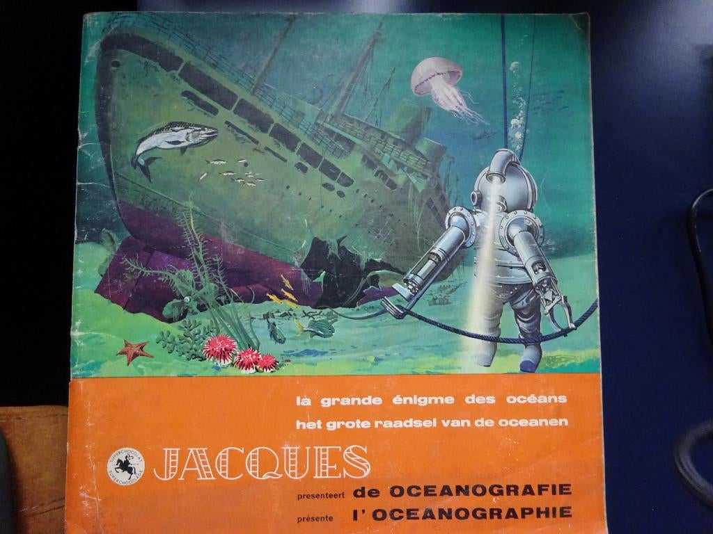 Ttickerboek Jacques " Het grote raadsel van de oceanen, Ophalen of Verzenden, Gelezen, Plaatjesalbum