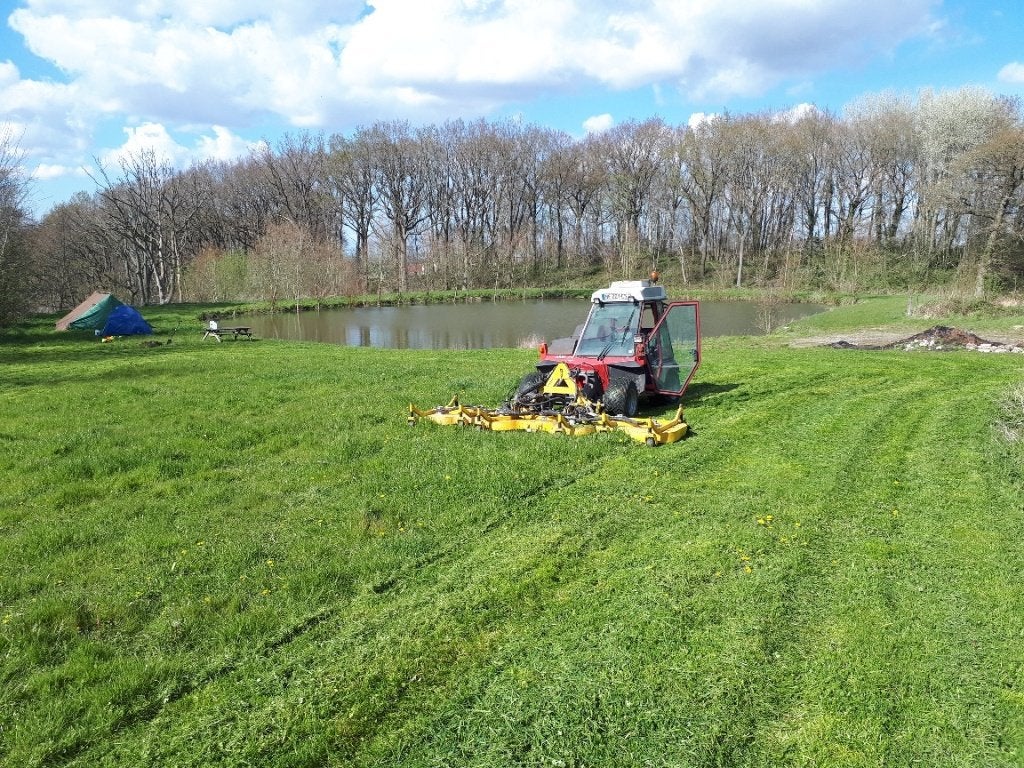 tracteur aebi + tondeuse schell 5m40, Tuin en Terras, Zitmaaiers, Gebruikt, 120 cm of meer, Mulchfunctie, Ophalen