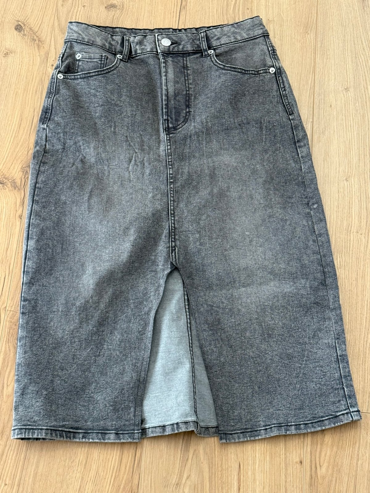 Jupe en jean grise Wibra, Gris, Enlèvement ou Envoi, Taille 36 (S), Comme neuf