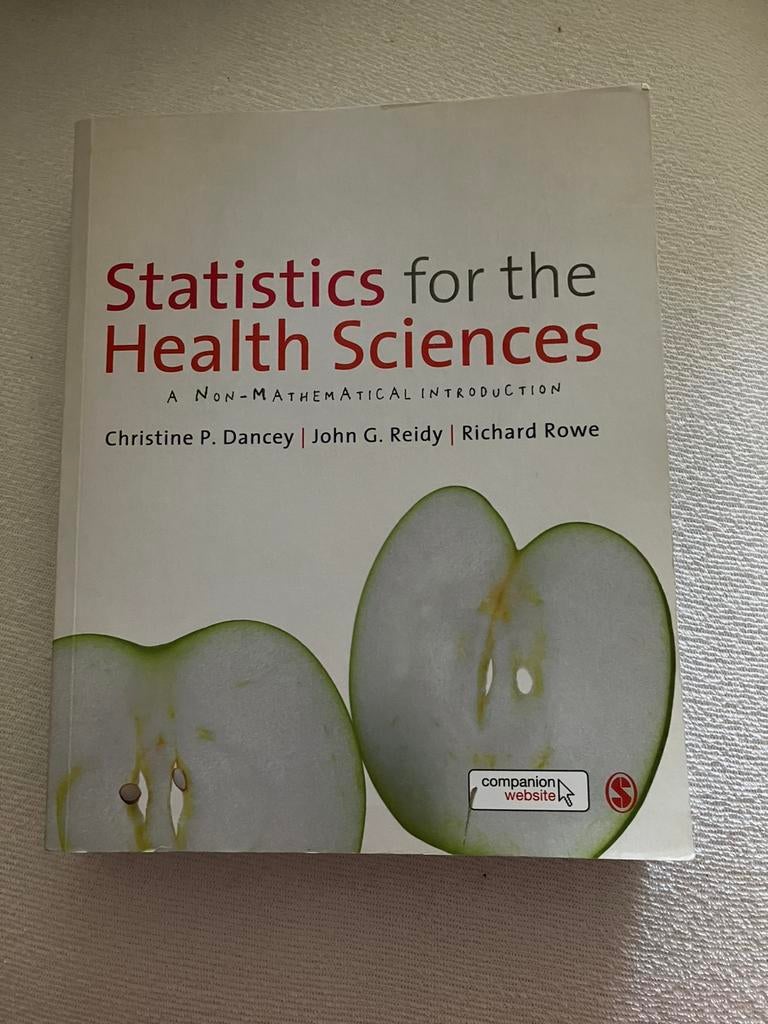 Statistics for the Health Sciences, Ophalen of Verzenden, Zo goed als nieuw