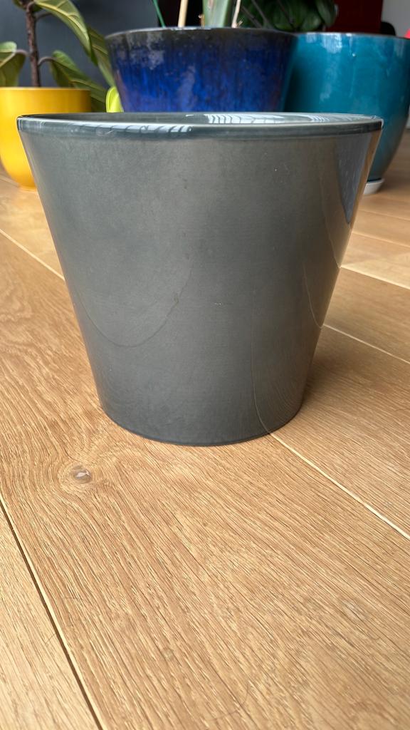 Pot pour plantes en vert de gris, Moins de 25 cm, Comme neuf, Enlèvement, Intérieur