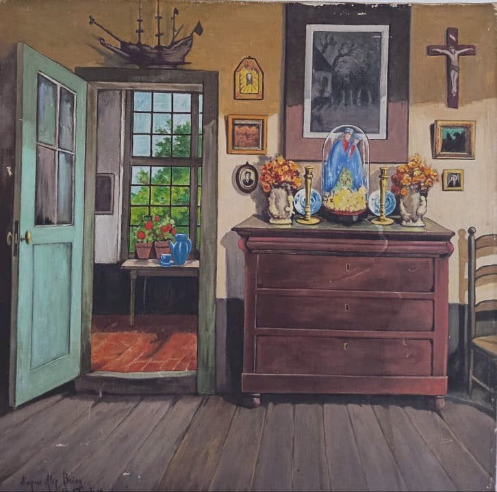 tableau 49.5x49.5, Antiek en Kunst, Kunst | Schilderijen | Klassiek, Ophalen
