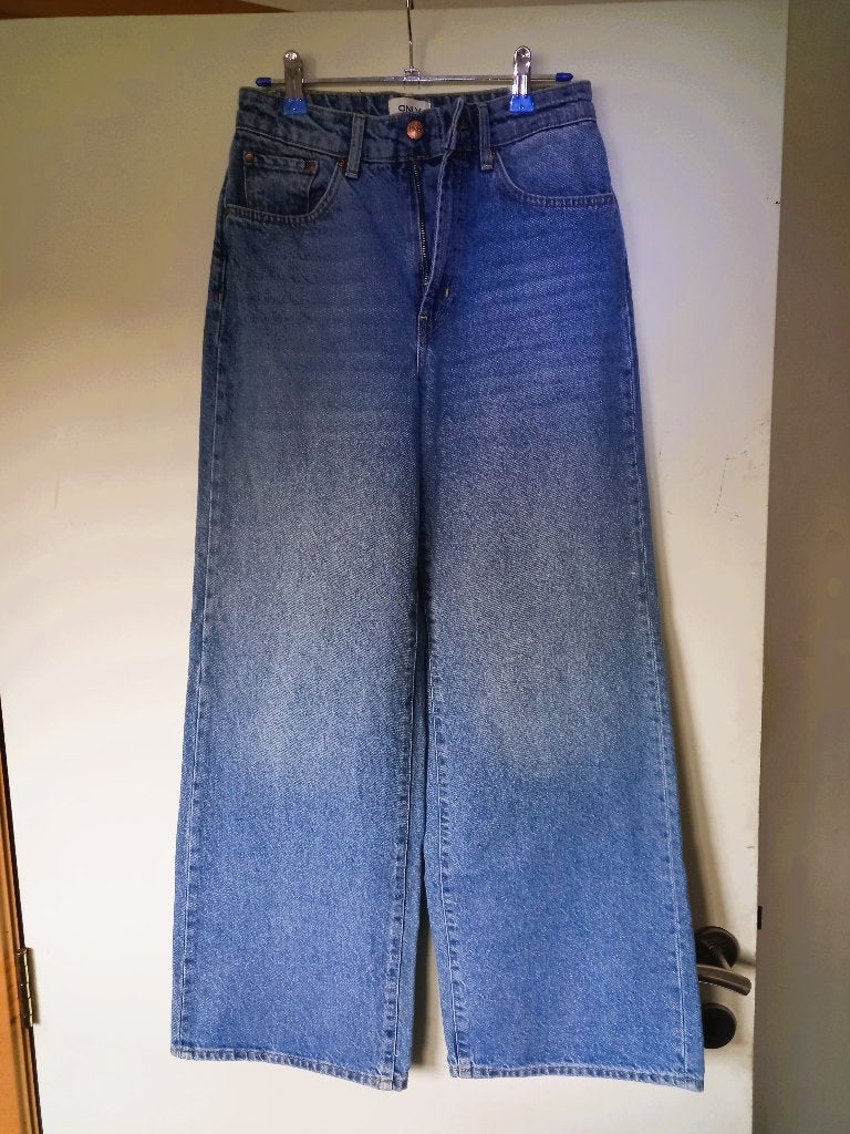 Dameskleding – Wide jeans Only – maat 25/30, Kleding | Dames, Only, Blauw, Ophalen of Verzenden, Maat 34 (XS) of kleiner