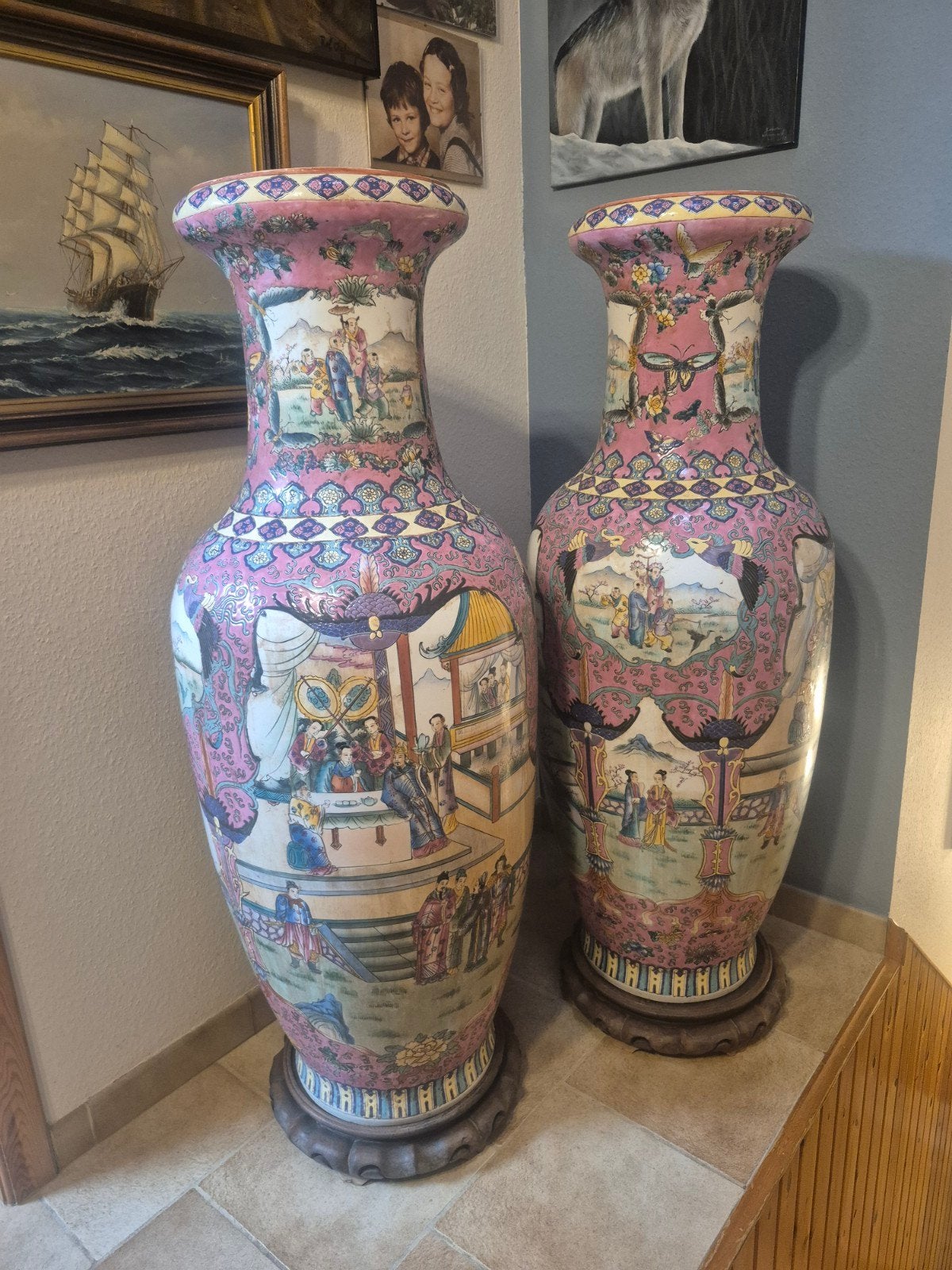 Prachtige chinese vazen in porselein, Antiek en Kunst, Ophalen