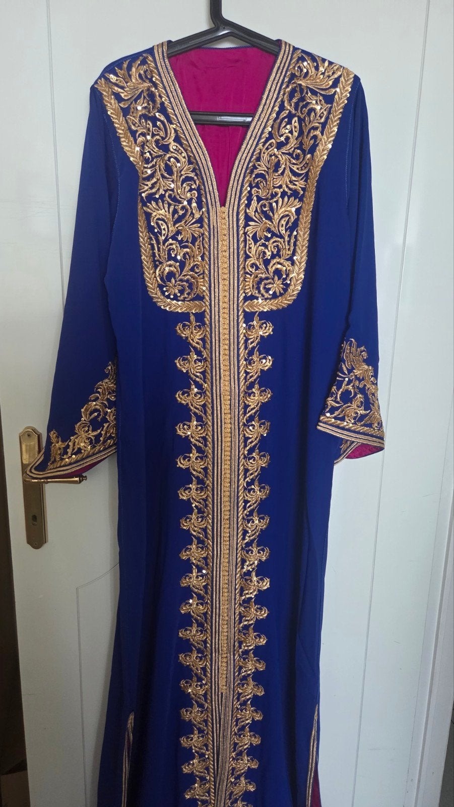 caftan, Kleding | Dames, Gelegenheidskleding, Overige typen, Blauw, Maat 42/44 (L), Nieuw