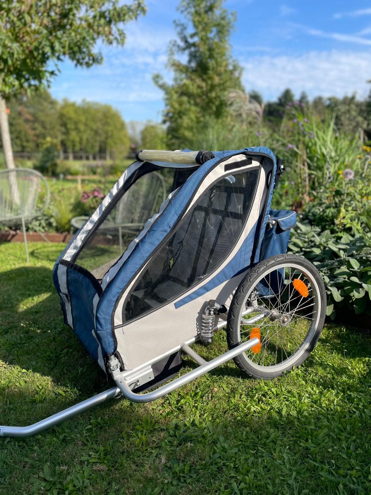 Fietskar voor 2 kindjes, Vélos & Vélomoteurs, 20 à 40 kg, Enlèvement, Utilisé, Suspension