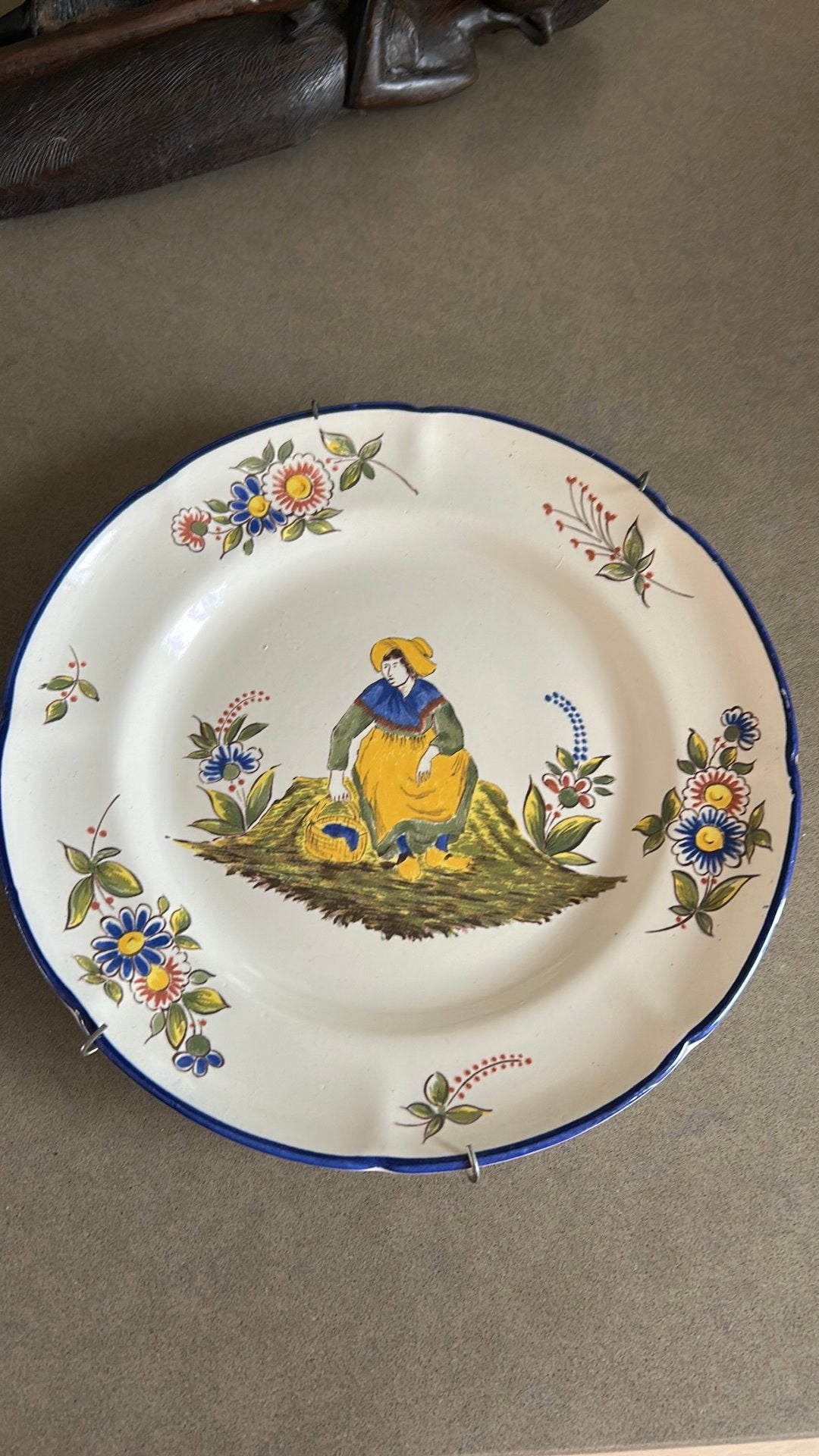 Sint clement pottery plates  handgeschilderde borden, Antiek en Kunst, Ophalen