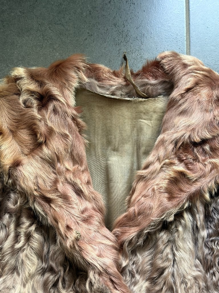 Unieke Vintage Karakoel/astrakan Bontjas, Kleding | Dames, Ophalen of Verzenden, Gedragen, Maat 38/40 (M), Overige kleuren