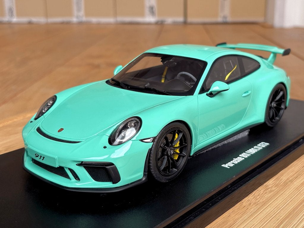 Porsche 911 991.2 GT3 groen 1:18 GT Spirit GT550 nieuw ovp, Enlèvement ou Envoi, Neuf, Voiture, Autres marques