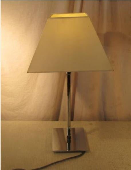Leuke Retro metalen Tafellamp met kap - 52cm, Ophalen of Verzenden, Huis en Inrichting
