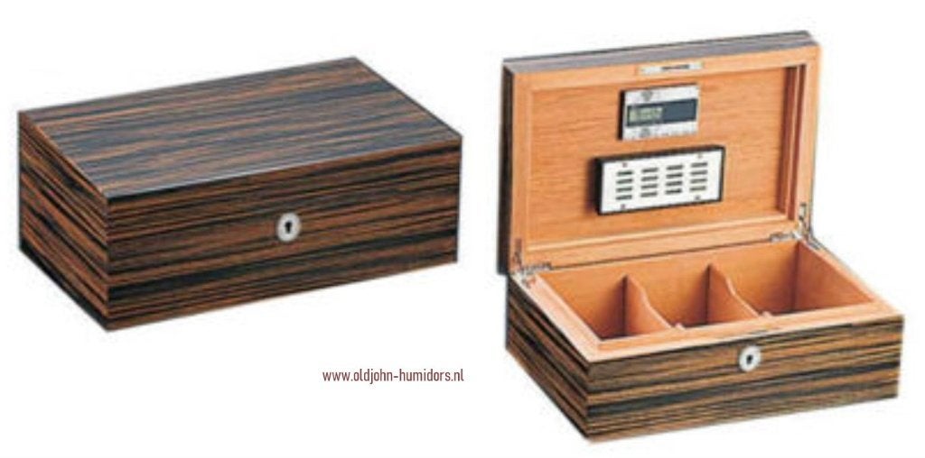 HUMIDOR EBBENHOUT -DIGITAAL- cap 90 SIGAREN - MERK SIGLO h45, Collections, Envoi, Neuf, Boite à tabac ou Emballage