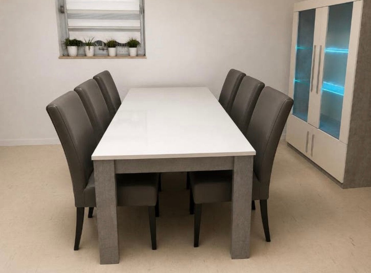 Eetkamer in perfecte staat met 6 stoelen, Ophalen, Zo goed als nieuw, 6 tot 8 stoelen