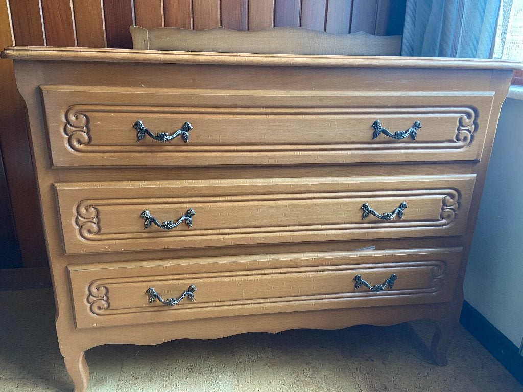 Vintage barokke commode kast in eik, Ophalen