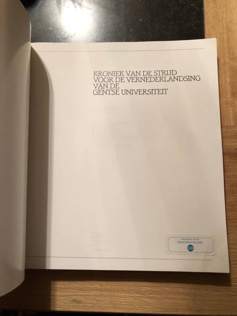Kroniek van de strijd voor de vernederlandsing van de Gentse, Gelezen, K. De Clerck, Maatschappij en Samenleving, Ophalen of Verzenden