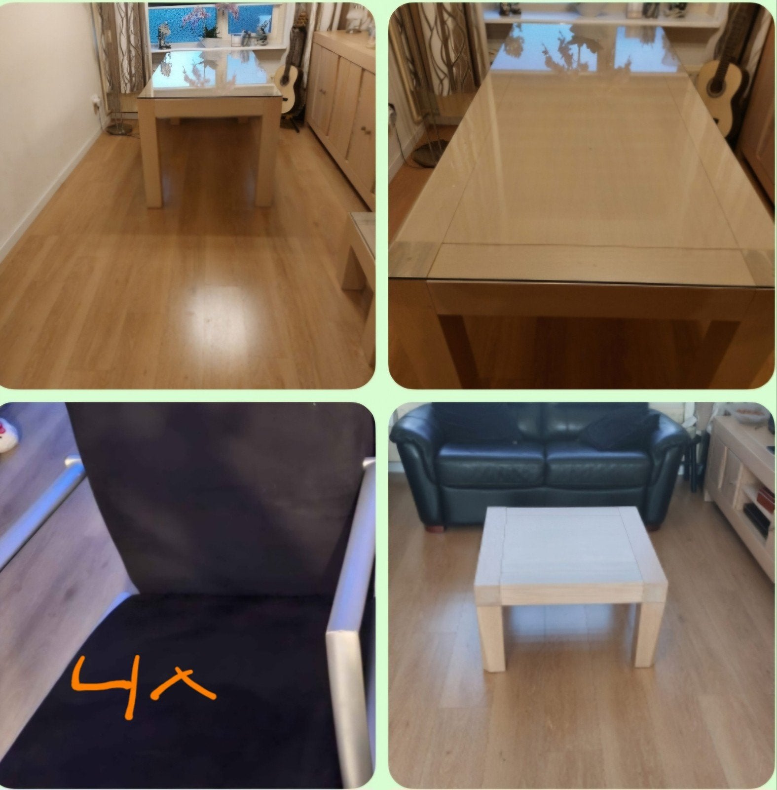 alles in 1koop€125/masief blank eiken eettafel +4eetkamersto, Ophalen