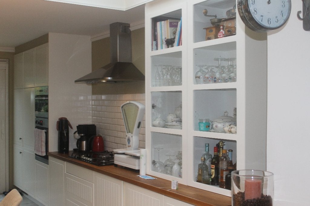 keuken en kookeiland, Huis en Inrichting, Ophalen, Gebruikt, Enkelwandige keuken, Hout