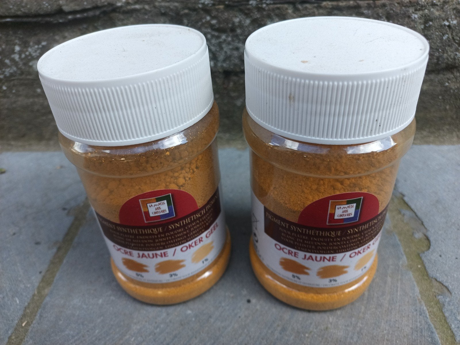 La Malle aux Couleurs Pigment Okergeel - 2x 250ml, Bricolage & Construction, Matériel de peinture, Enlèvement, Neuf, Autres types
