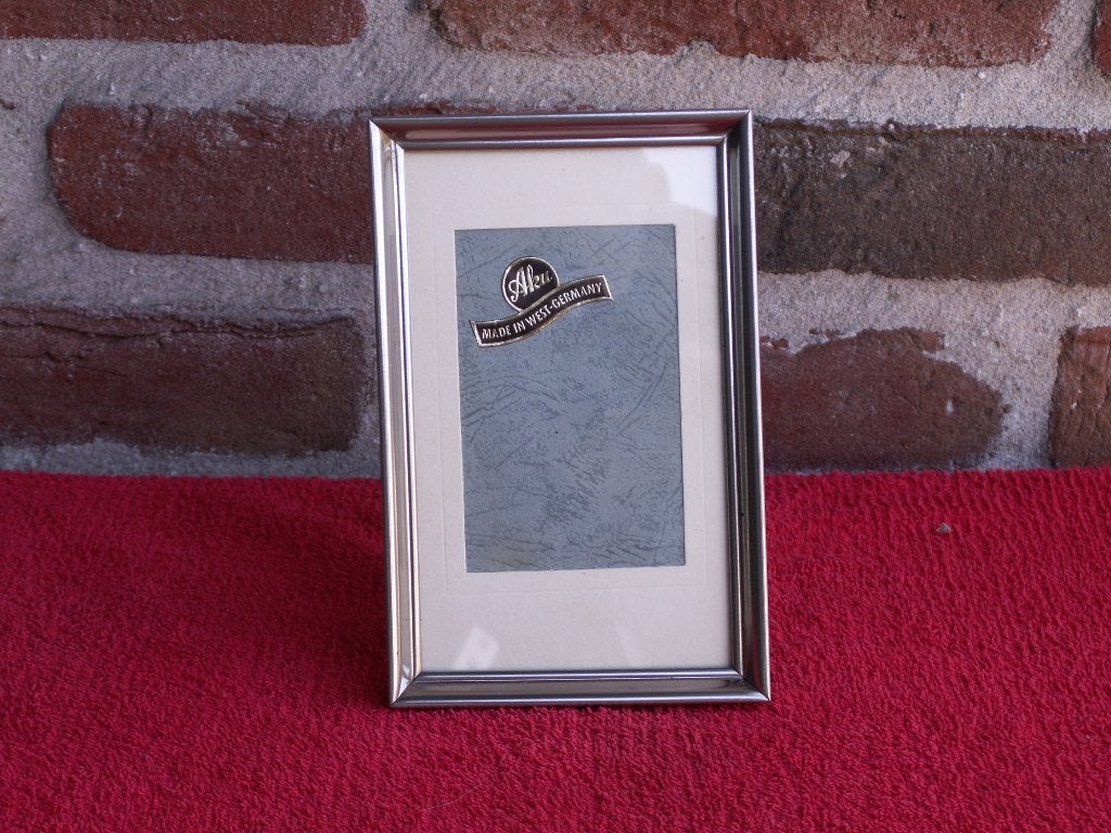 Fotokader – fotolijst in wit metaal en retrostijl., Zilver, Metaal, Hangend, Nieuw