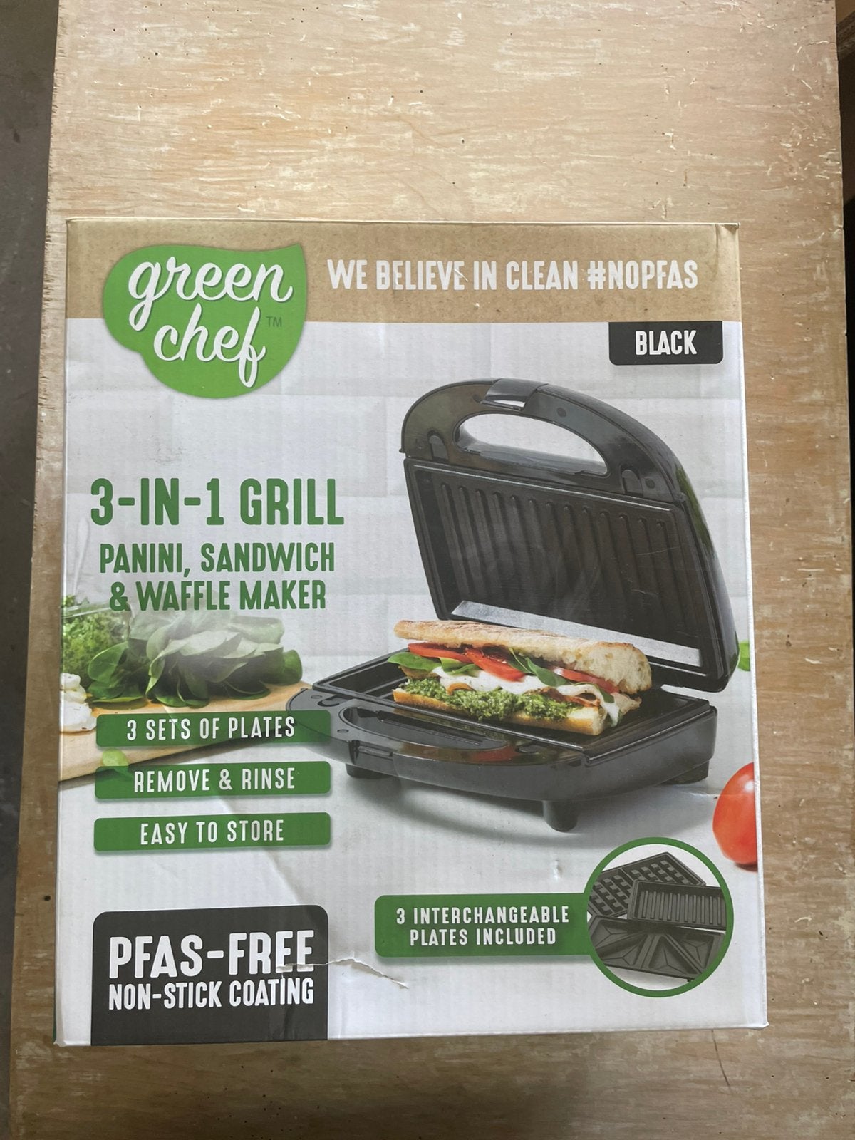 3-in-1 grill panini, sandwich en wafelmaker, Elektronische apparatuur, Contactgrills, Ophalen, Uitneembare platen, Nieuw