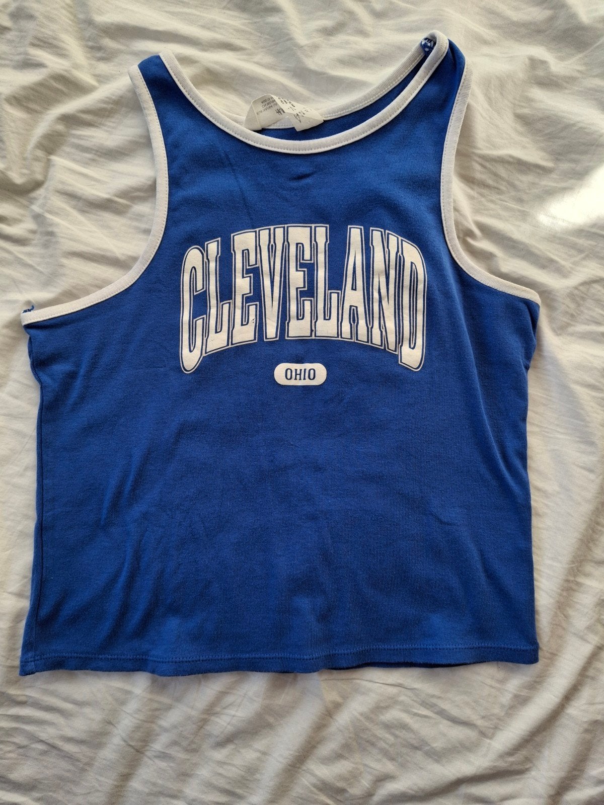 H&M blauwe top/tanktop - maat 158/164, Kinderen en Baby's, Ophalen, Zo goed als nieuw, H&M, Jongen of Meisje