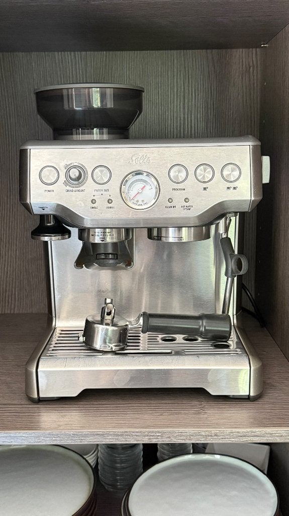 Solis Grind & Infuse Pro Type 115 espresso machine, Ophalen, Gebruikt, Espresso apparaat, Koffiebonen