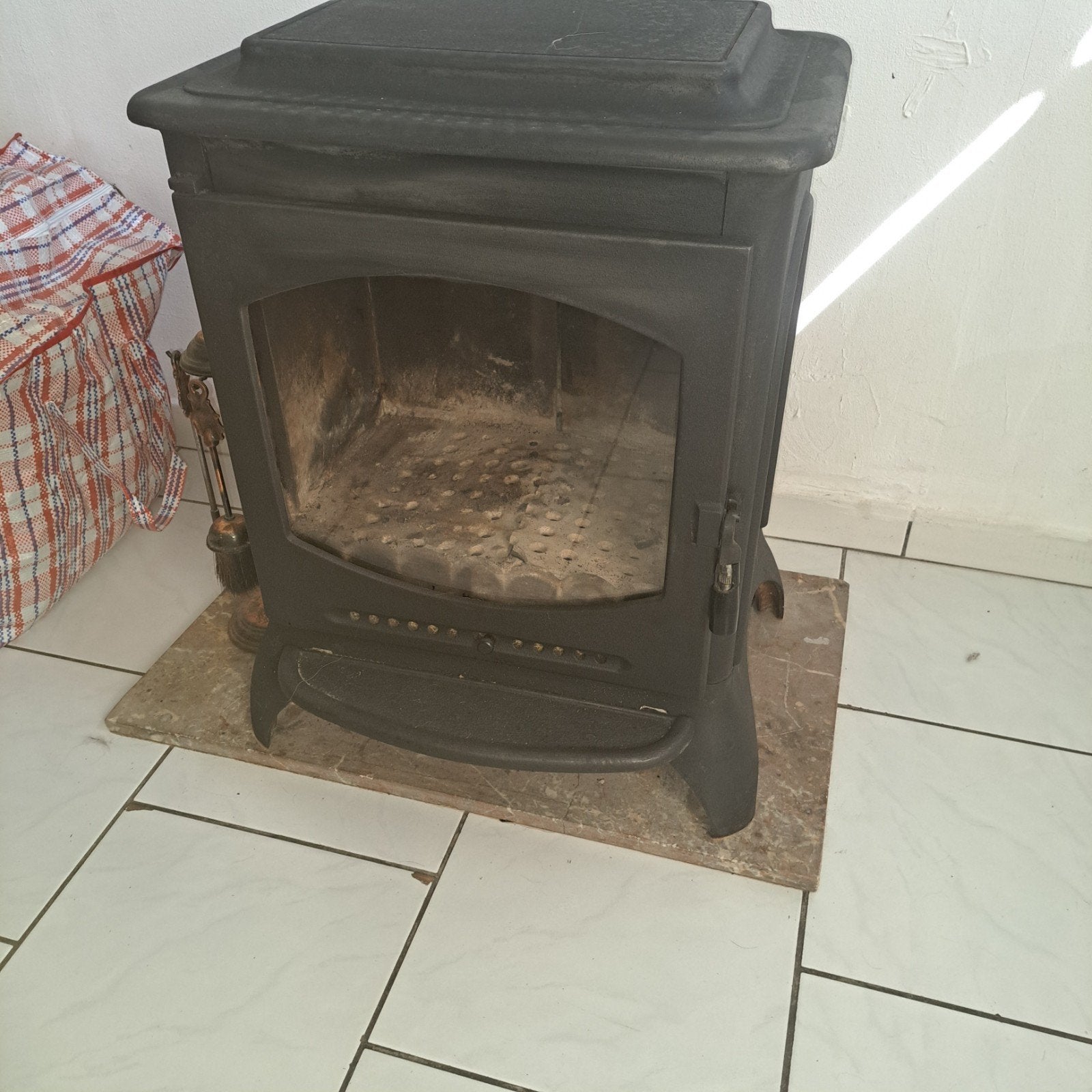 Poêle au bois nouvelles vitre, Gaz