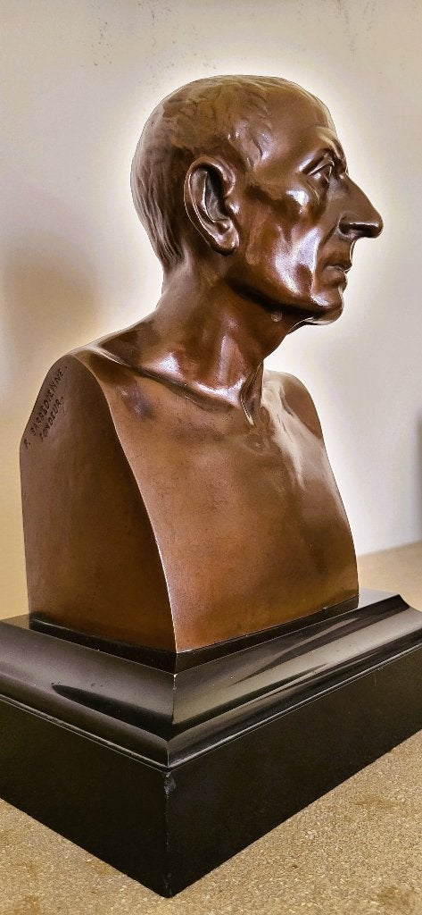 ✔️Buste Bronze F.Barbedienne, Antiquités & Art, Enlèvement ou Envoi, Bronze