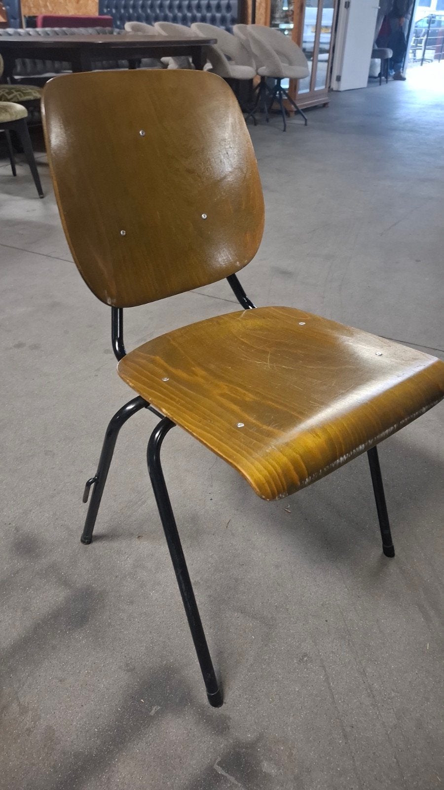 214 vintage design kho liang le partij stoelen horeca school, Ophalen of Verzenden, Zo goed als nieuw, Metaal, Vijf, Zes of meer stoelen