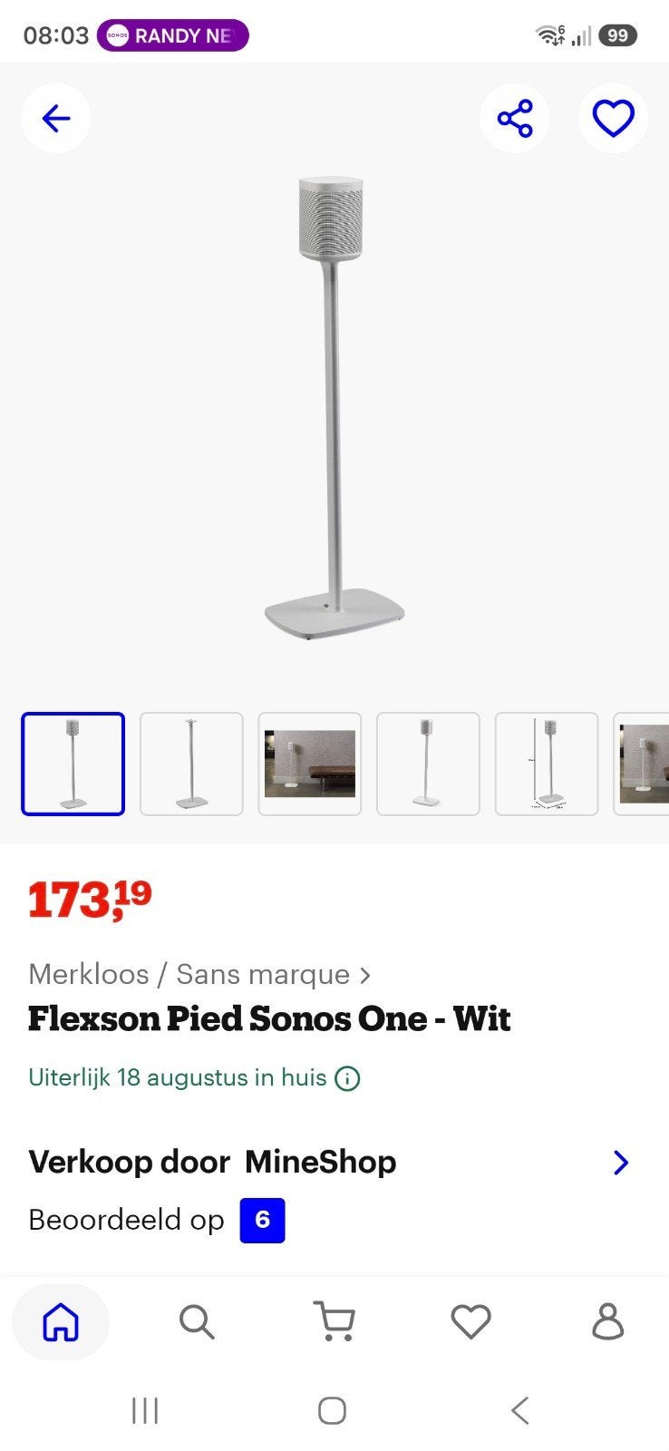 Statieven Sonos Play 1, TV, Hi-fi & Vidéo, Enceintes, Enlèvement, Sorento