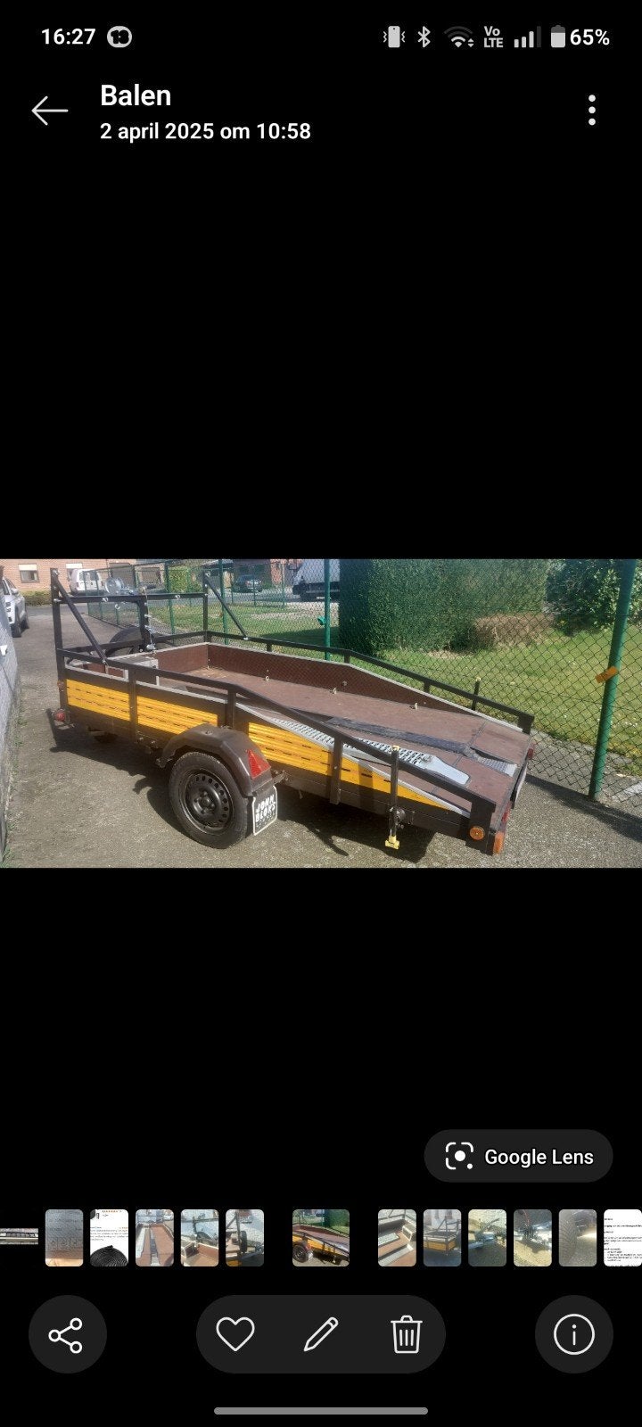 Remorque in zeer goede staat voor moto te vervoeren. -750 kg, Enlèvement