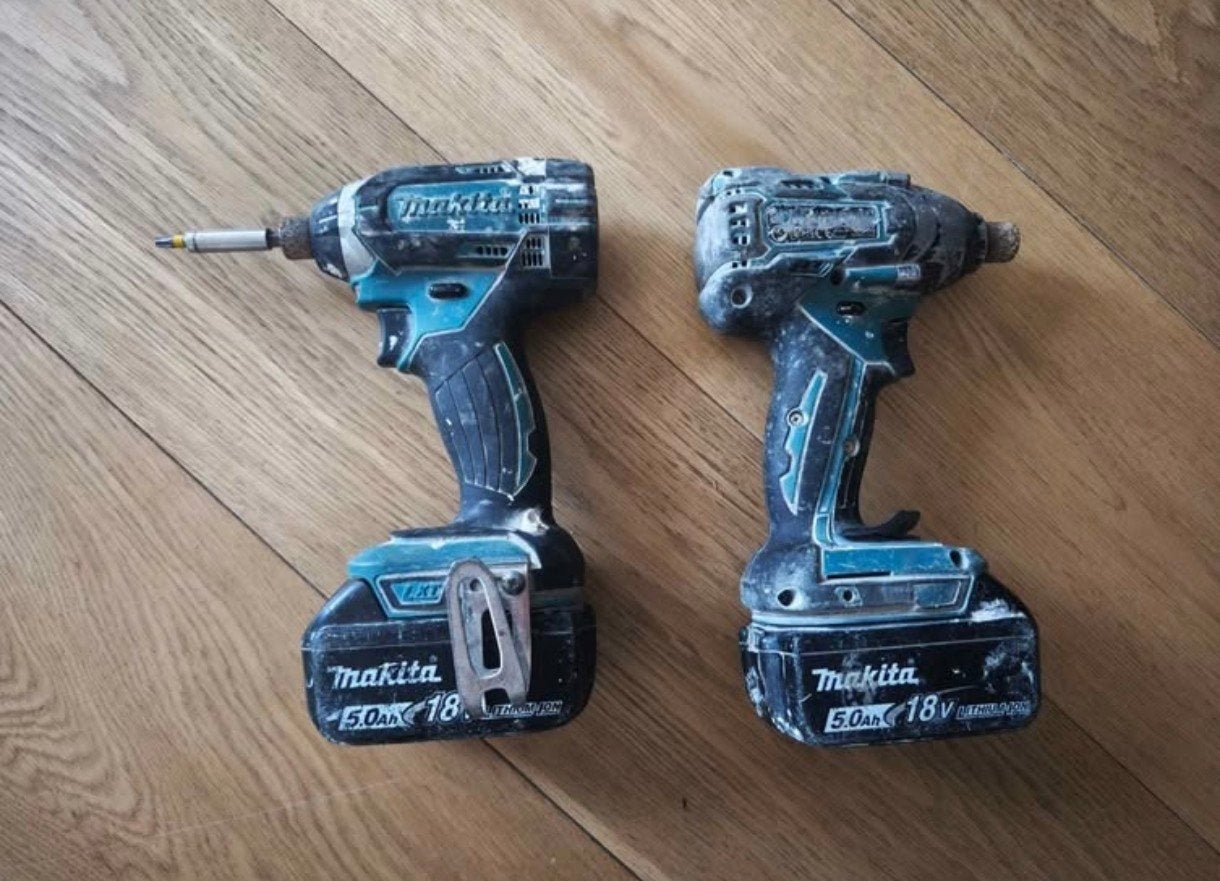Lot 2 Outils Makita 18V (Visseuse + Vis à choc / Boulonneuse, Bricolage & Construction, Enlèvement ou Envoi