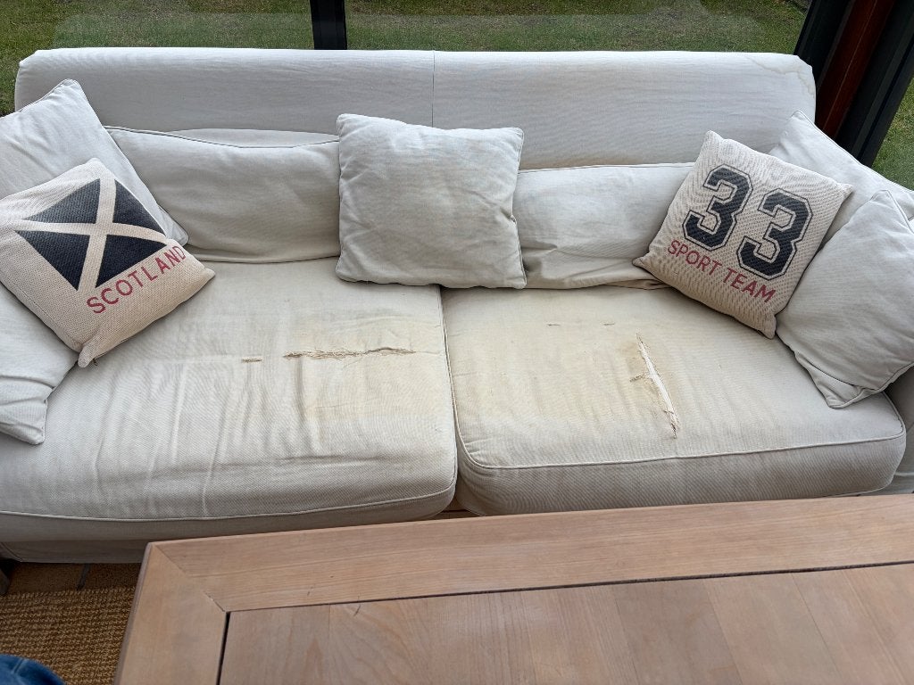 Zetel 3-zit gratis af te halen, 200 à 250 cm, Banc droit, Landelijk, Enlèvement