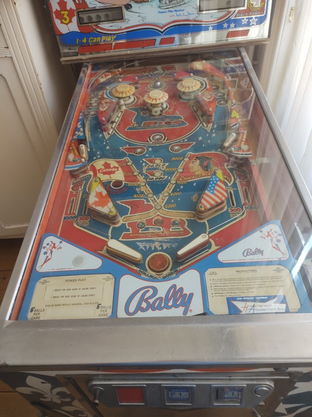 Bally Bobby Orr flipperkast 1978. Opknapper., Collections, Machines | Flipper (jeu), Enlèvement, Flipper (jeu), Bally