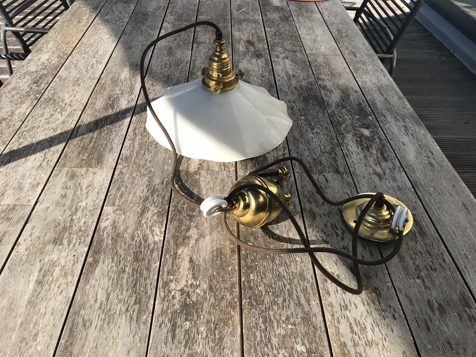 Lamp met katrol, Ophalen, Gebruikt