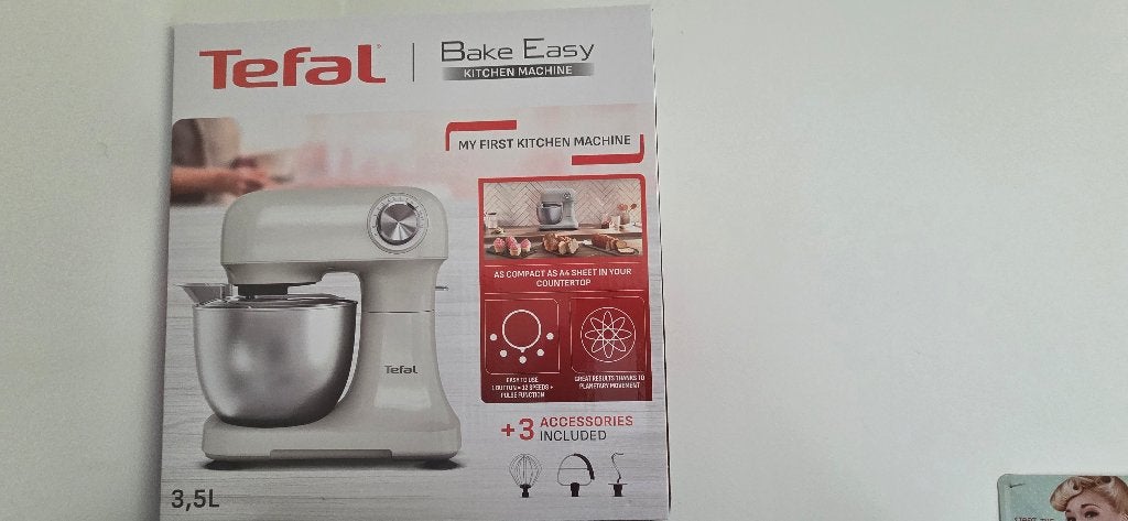 Machine de cuisine Tefal Bake easy 3L et 3 accessoires, Electroménager, Neuf, Résiste au lave-vaisselle, Enlèvement ou Envoi, 3 à 4 litres