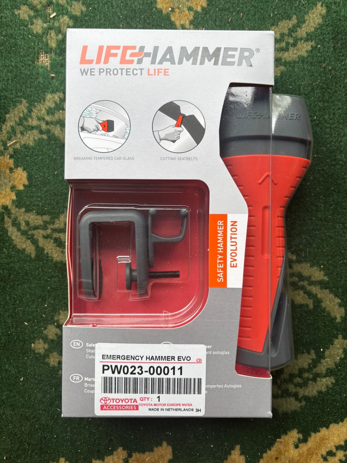 Life Hammer Safety Hammer Evolution EVO – incl. montageset, Ophalen of Verzenden, Nieuw