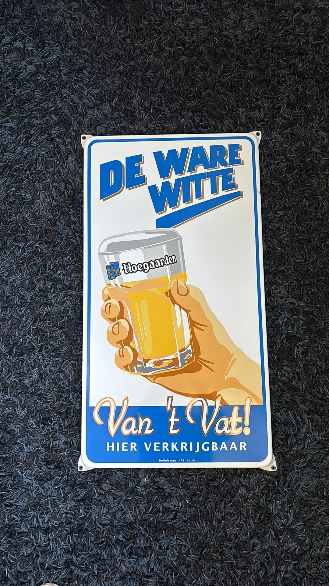 De ware witte bord Hoegaarden, Ophalen of Verzenden