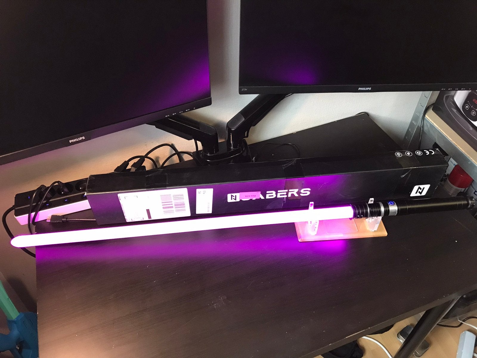 Sabre laser Star Wars Revan RGB – NSabers, Enlèvement ou Envoi, Utilisé