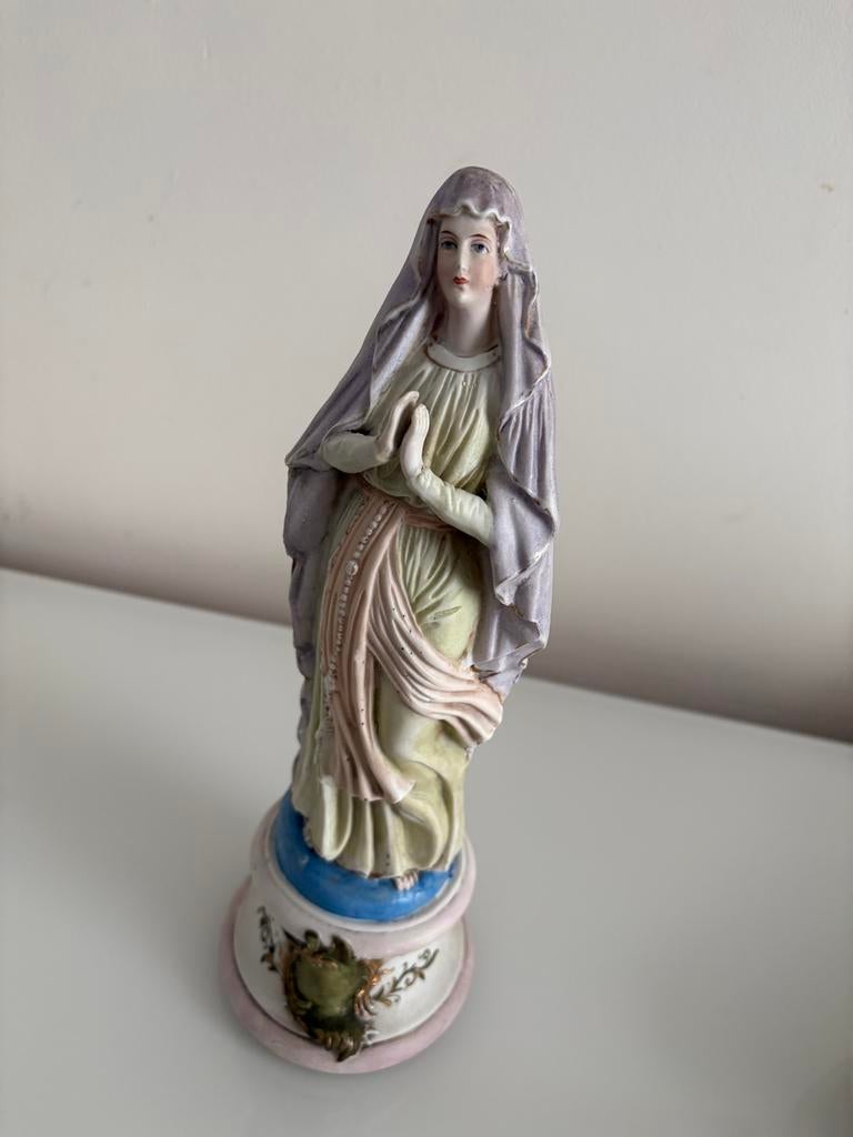 Vintage Maria beeldje – porselein/biscuit – religieus, Enlèvement