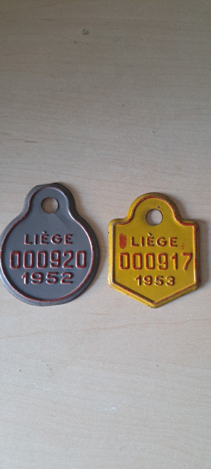 Plaque velo Tandem Liege 1952 1953, Envoi