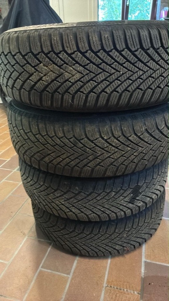 4 pneus Continental Hiver et 4 jantes, Ophalen, Gebruikt, 15 inch, Band(en)
