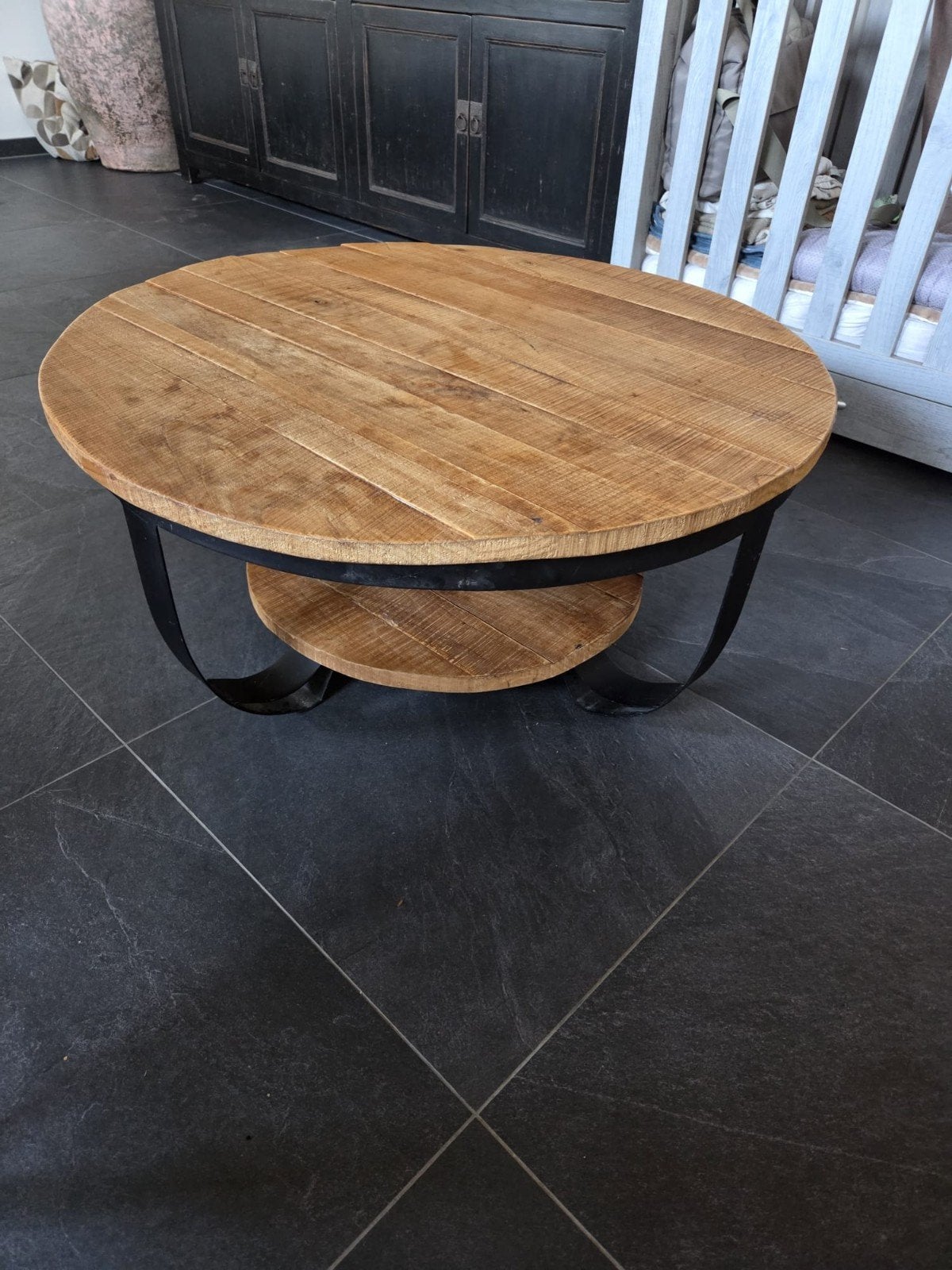 stoere industriële salontafel, Huis en Inrichting, Ophalen, Zo goed als nieuw