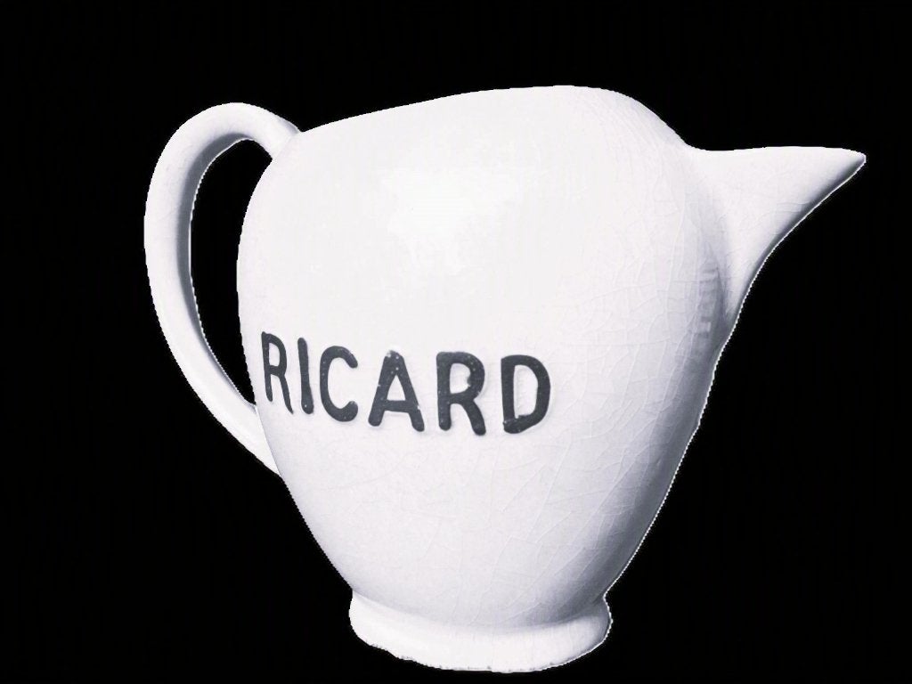 ZELDZAME vintage 1L kruik Ricard WIT, Ophalen