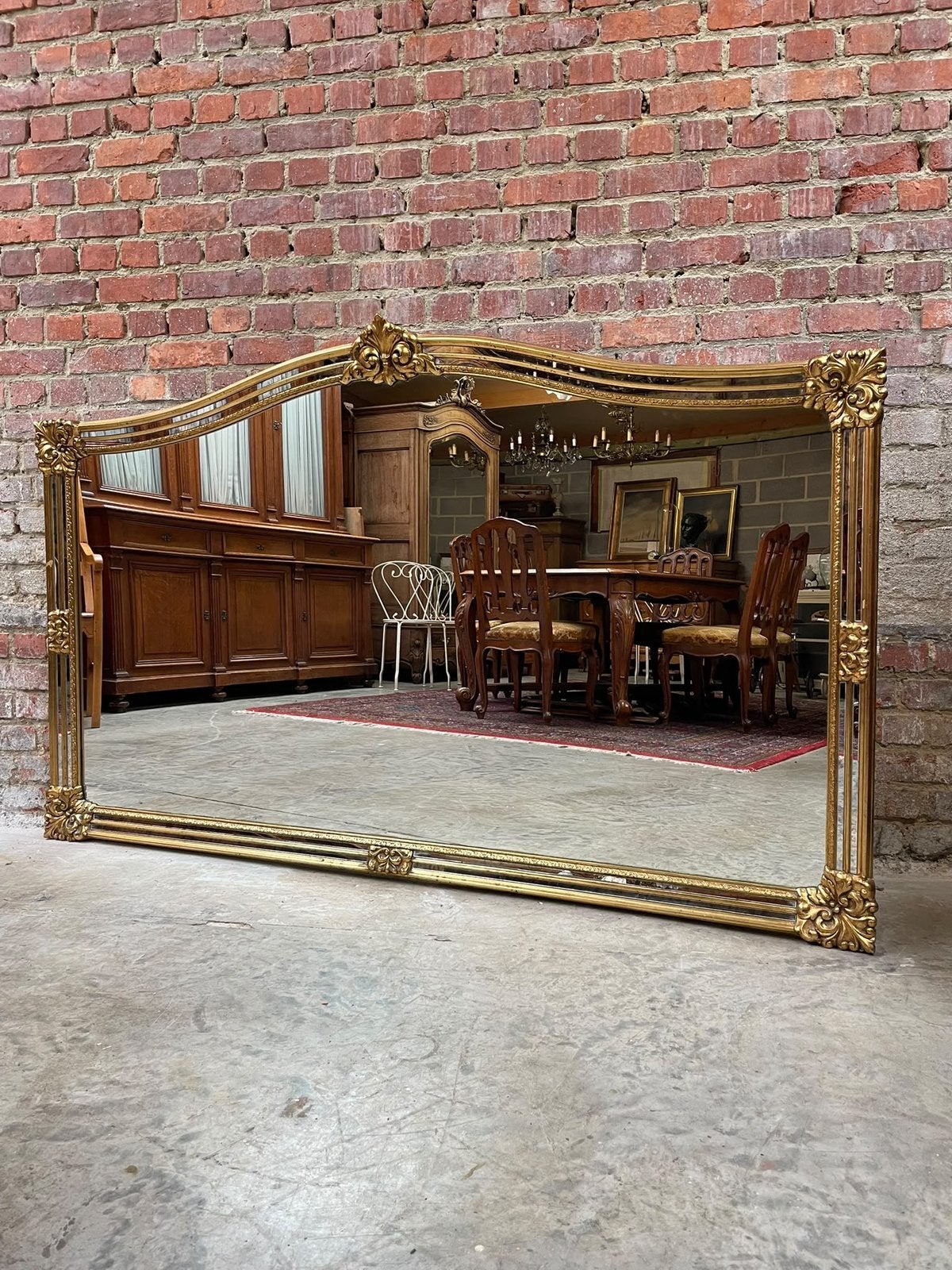 Grote vintage Deknudt "Legend" wandspiegel Hollywood Regency, Ophalen