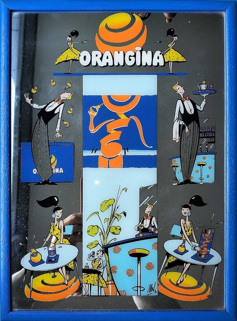 Orangina - Spiegel, Ophalen of Verzenden, Nieuw, Reclamebord