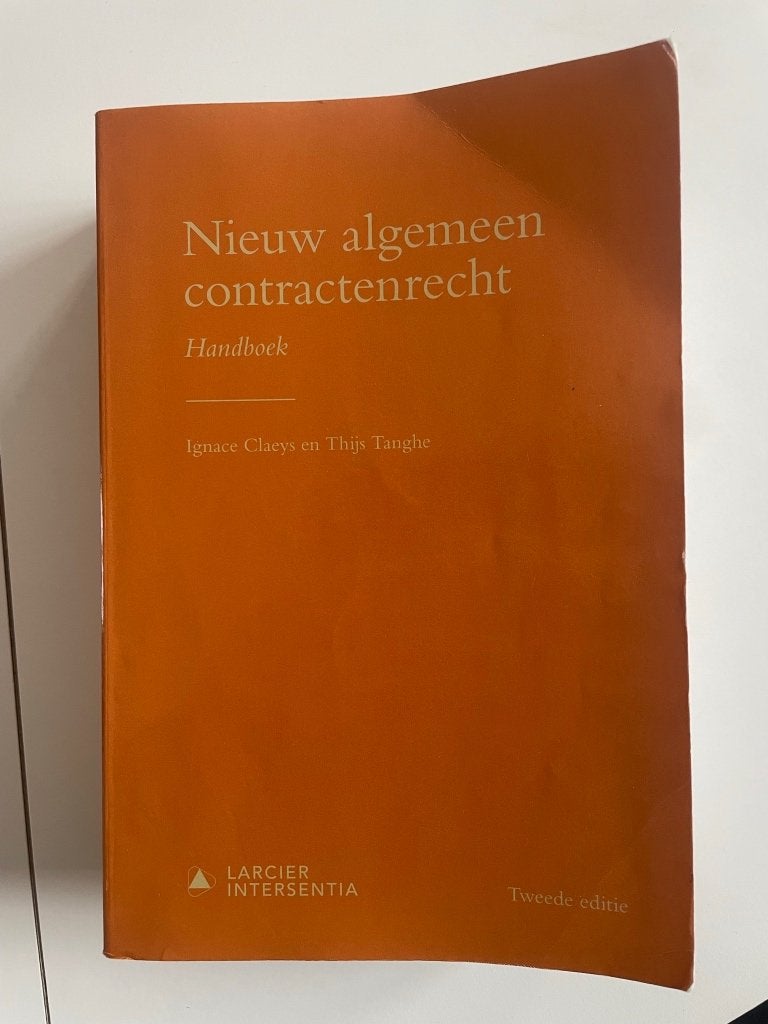 Nieuw algemeen contractenrecht - Igance Claeys, Thijs Tanghe, Enlèvement ou Envoi, Comme neuf, Autres matières