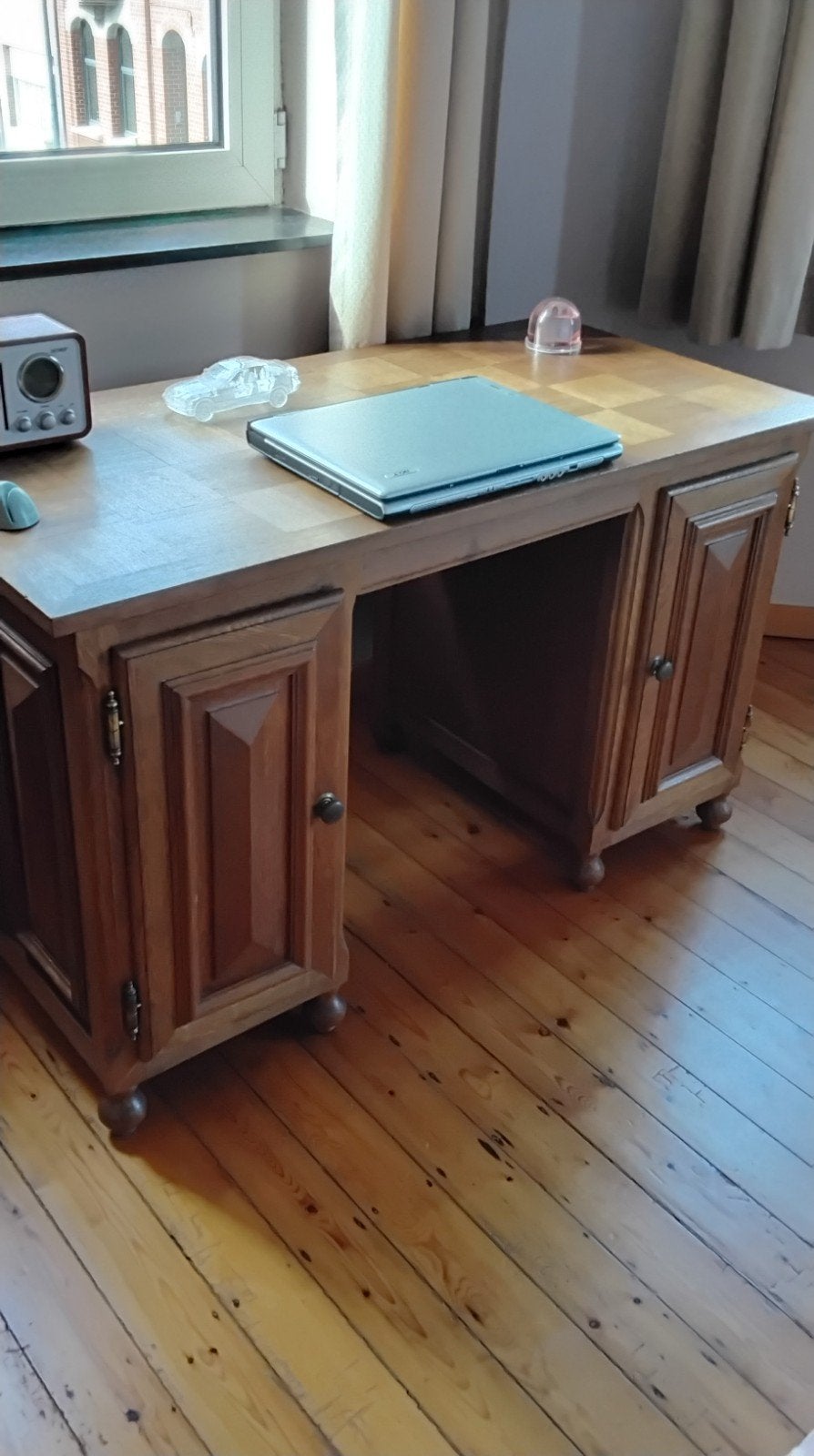 bureau en bois massif, Autres marques, 120 cm, Classique, Comme neuf